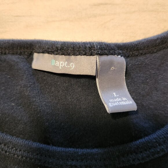 Apt. 9 New York T-Shirt NYC Skyline All Over Print Bling Rhinestone Womens Large - Picture 7 of 11